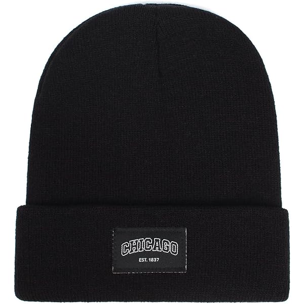HUGO Patch Logo Ribbed Beanie, Black Currant, PCE. at Amazon  display picture 1
