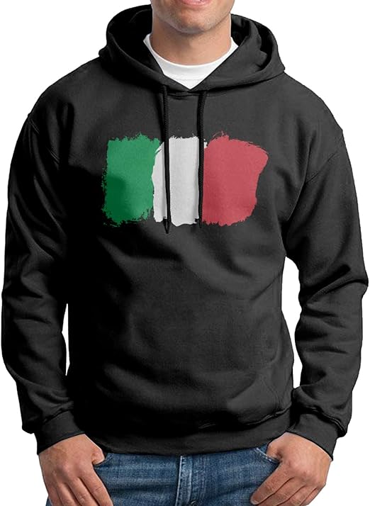 LKQTH Men's Hoodie Sweatshirt Italia Italy Italian Flag Pullover Hooded