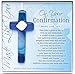 Handmade in USA Glass Cross-Confirmation Gift for Boy/Grandson/Godson/Niece
