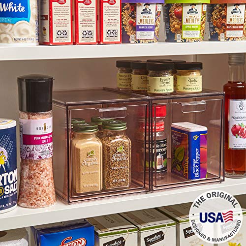 STORi Mod Stackable Pantry Storage Drawers 63/4" Tall set of 2