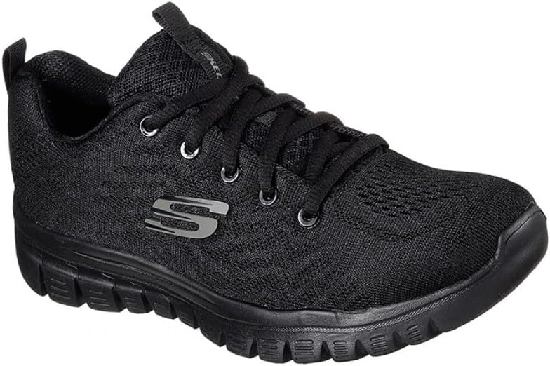 Skechers graceful get connected, tênis feminino, preto (acabamento de malha preta), 39 eu