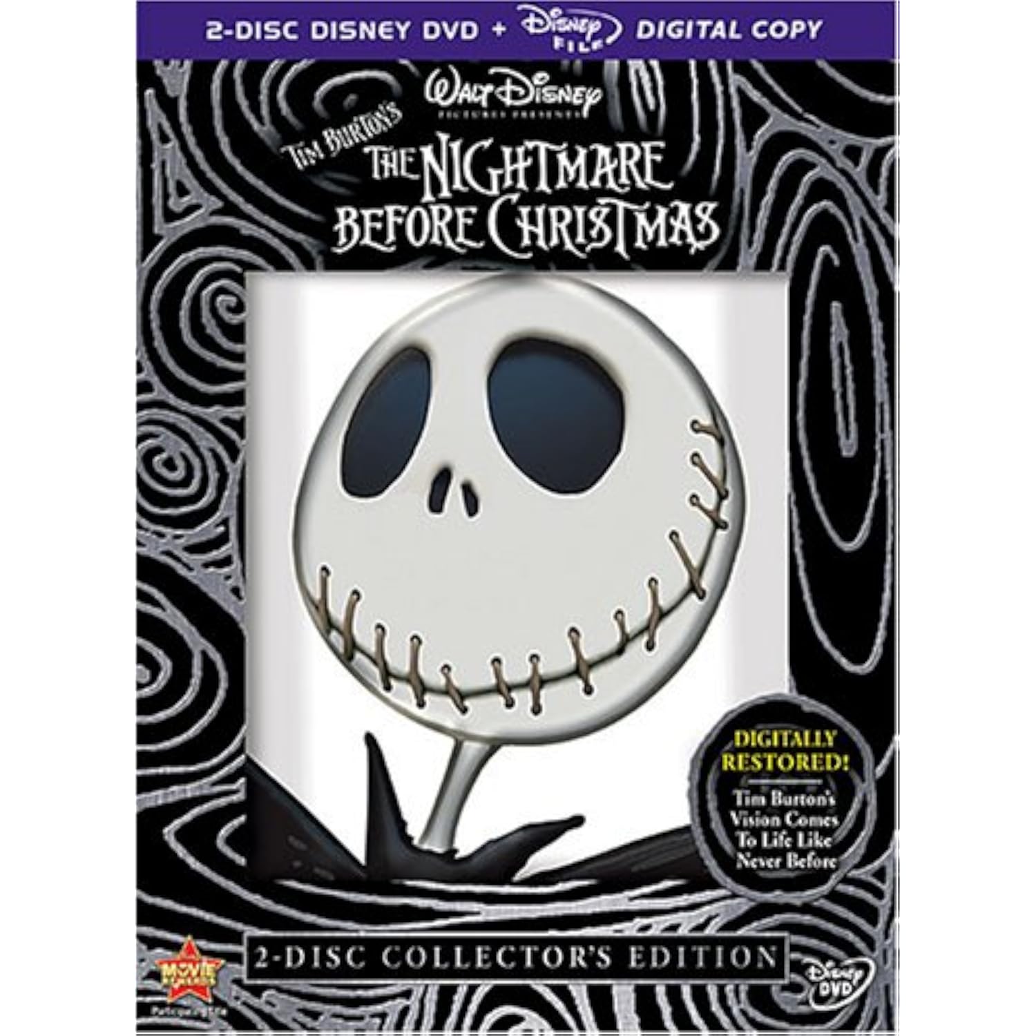 2 DVD walt Disney tim burton's the nightmare before christmas 2 - disc Disney DVD digital copy (786936761276)