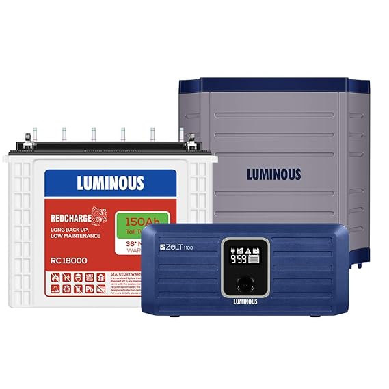 Buy Luminous Zolt 1100 Inverter + RC 18000 150 Ah Tall Tubular Battery