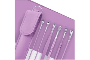 TUWUISNI Innovative Spring Ear Wax Cleaner Tool Set,Ear Curette Ear Wax Remover Tool，Spring Ear Spoon Cleaning Ear Tool Ear Curette Ear Remover Tool with Storage Box