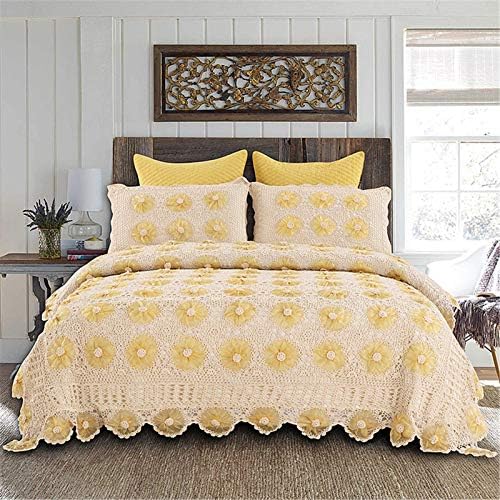 5ピースベッドカバーコットン手作りかぎ針編みキルトセットベッドカバーキルティング寝具エレガントでシンプルな北欧スタイルの掛け布団寝具オールシーズン多機能家の装飾 グリーン スーパーキング230 260cm Innhs Edu Ph