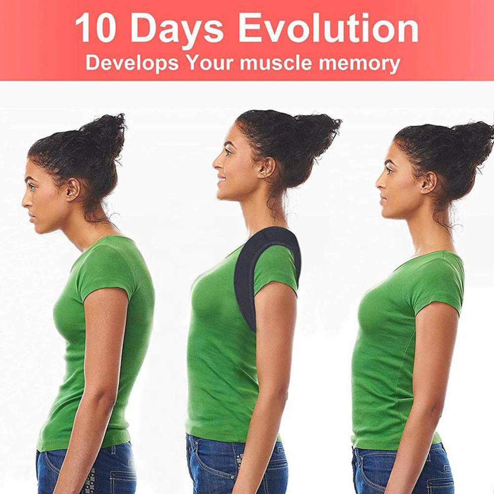 Posture Corrector for Women Men, Adjustable Upper Back Corrector Brace for Clavicle Support and Pain Relief from Neck, Back & Shoulder, Posture Trainer and Straightener