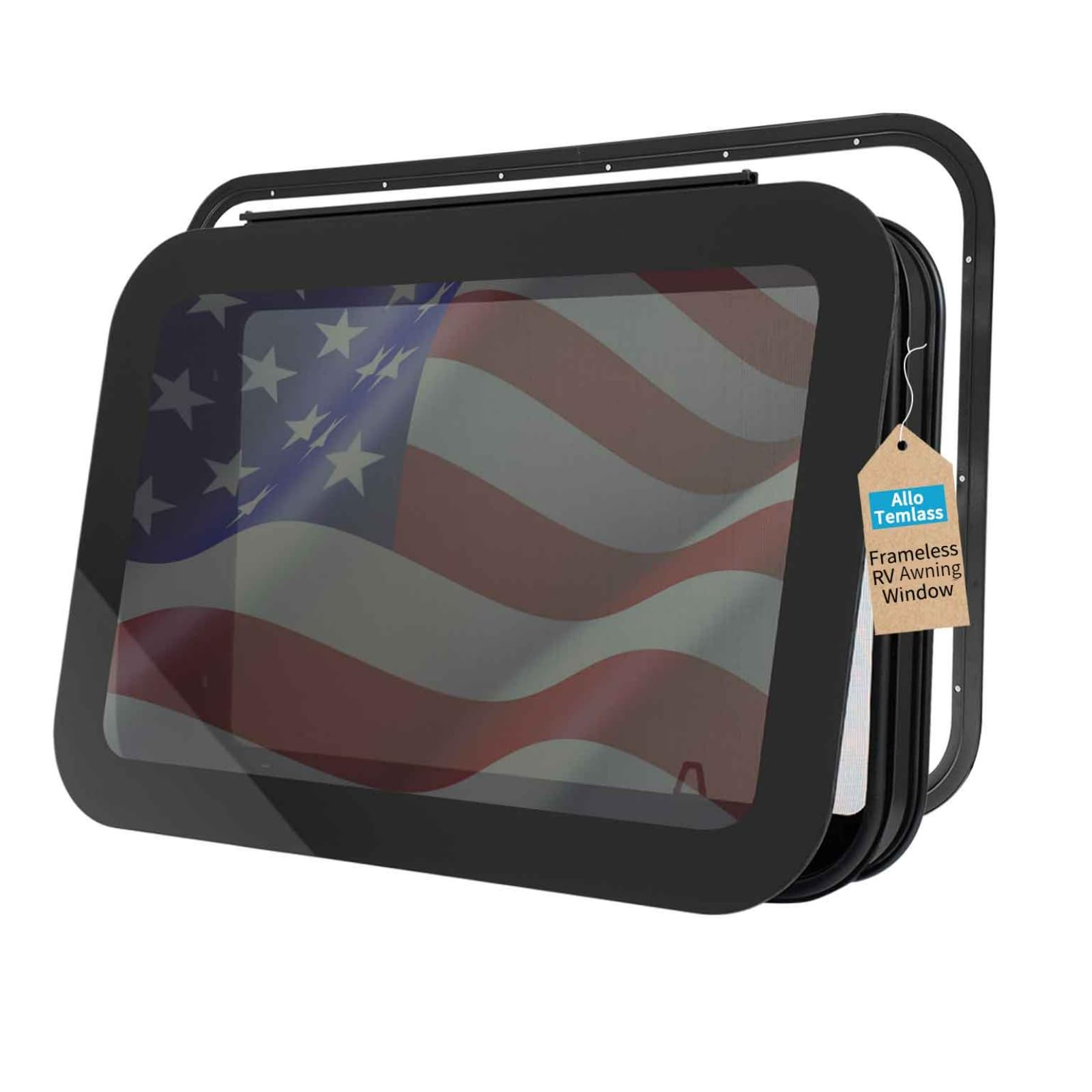 Photo 1 of *SIMILAR ITEM * AlloTemlass 36"x22" Frameless RV Sliding Window | DOT-Approved Tinted Tempered Glass, Mesh Screen | Anodized Aluminum, Smooth Modern Design | Includes Hardware