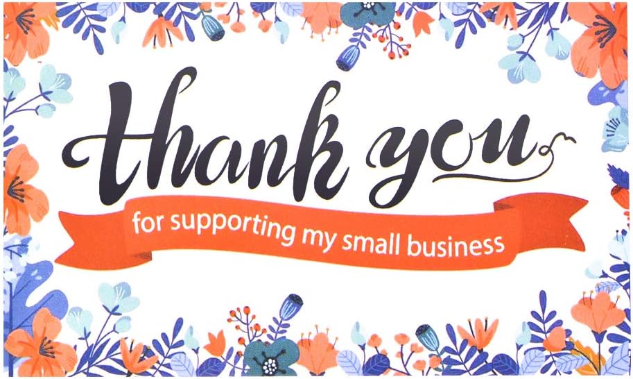 Blue Red Thank You For Your Business Card 1 Sheets Faux Gold And Pink Bulk Postcards Purchase Inserts To Support Small Business Business Card Sized 2x3 5 Office Products Office Supplies Teatralna Radom Pl