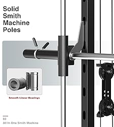 DONOW Smith Machine with Weight Stacks Power Cage