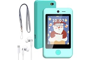 PTHTECHUS® Kids Phone Toy for Boys Girls, 3.8 "Touch Screen Toddler Smartphone with Fun Cameras 16 Games MP3 Music Player Audio Recorder Pedometer Torch Alarm Clock Children Phone for Ages 4-14