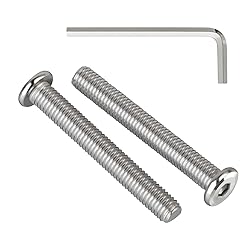 Krysay M6 x 50mm 30Pcs Flat Head Hex Socket Cap