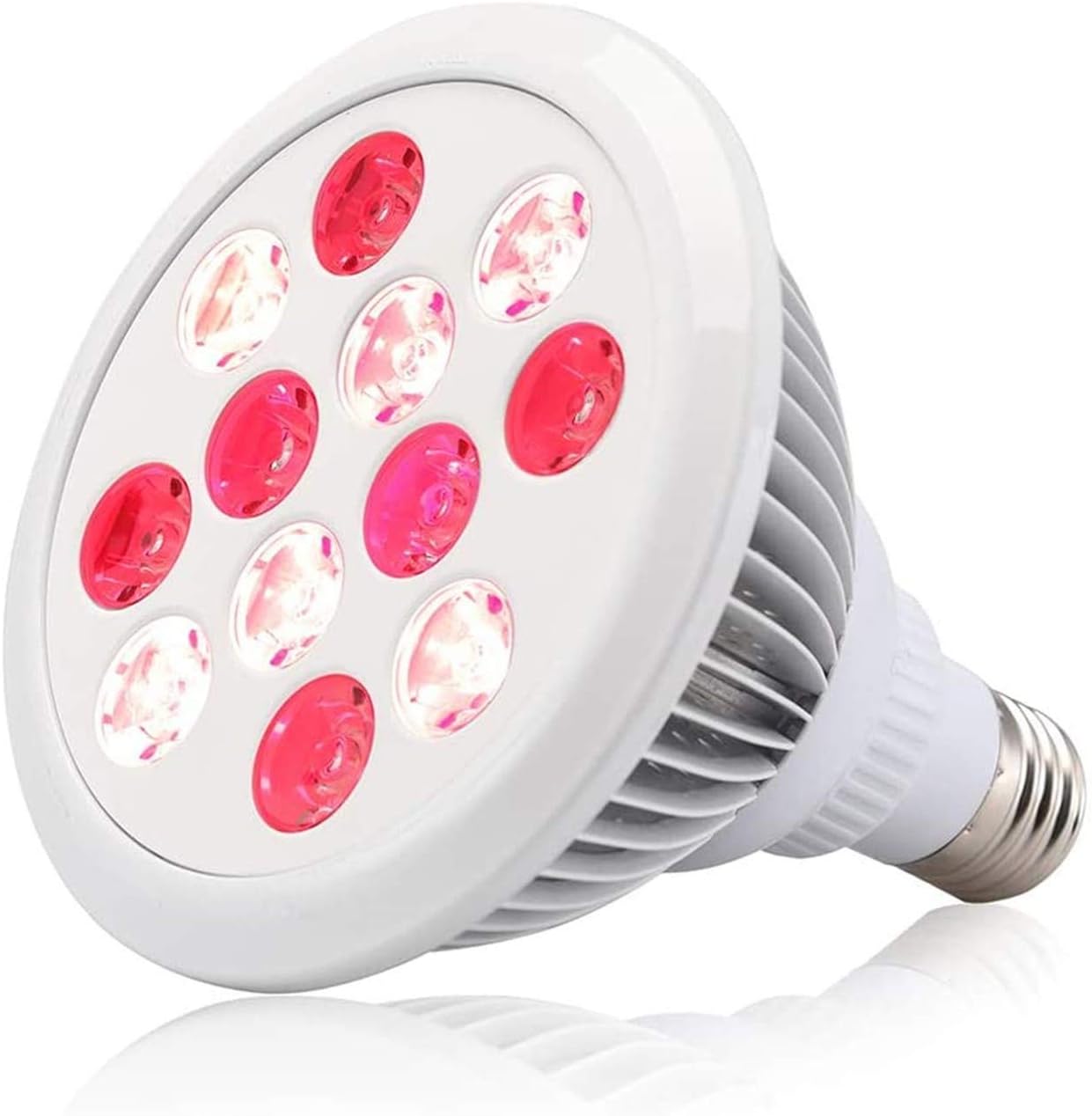 Red Led Light Therapy,Led Light Therapy Bulbs, 24W LED Infrared Light Therapy, 660nm Red and 850nm Near Infrared Combo Red Light Bulb for Skin and Pain Relief, Anti Aging, Muscle Recovery