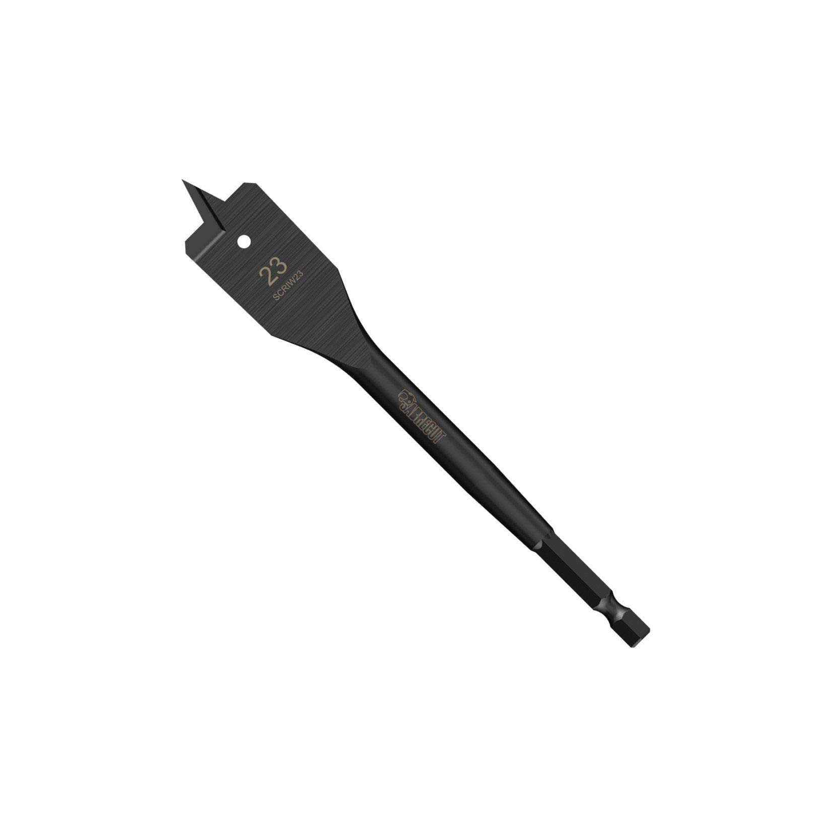 1 x SabreCut SCRIW23_1 23mm x 152mm Impact Rated Flat Wood Spade Bit for Softwood Hardwood Chipboard