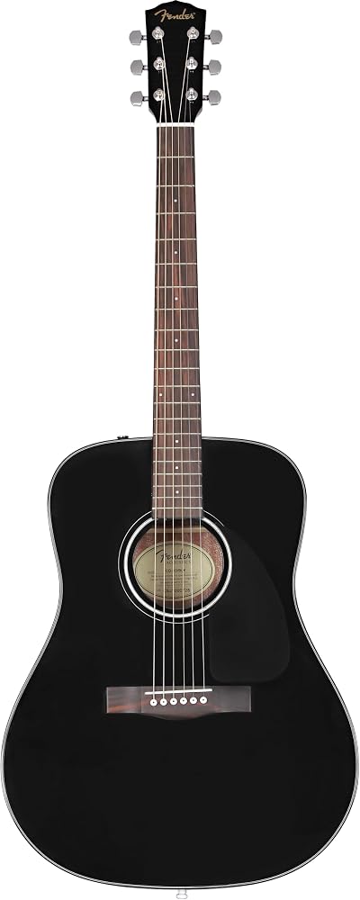 Fender CD-60 Dreadnought V3 DS Acoustic Guitar Black Walnut Fretboard