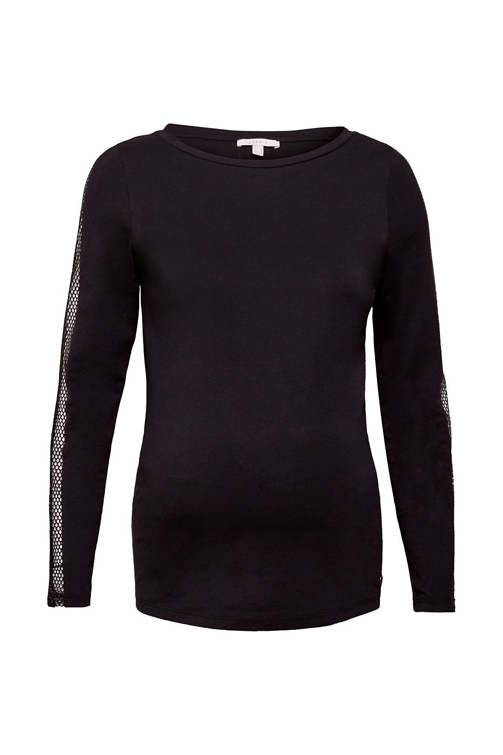 ESPRIT Maternity Women's T-Shirt LS Maternity Long Sleeve Shirt, Black (Black 001), XS