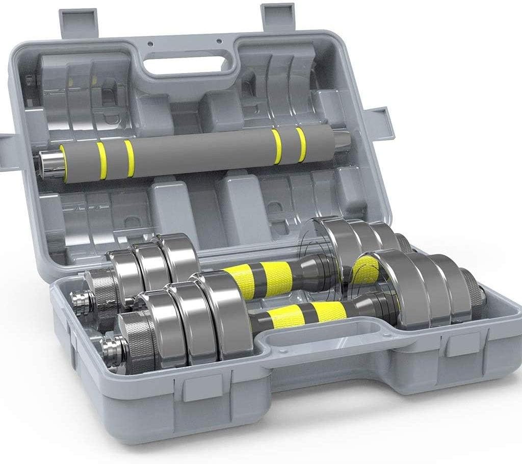 ZDMSEJ Fitness Equipment Detachable Environmental Dumbbells 2-in-1 Multi-Function Barbell Dual-use Suit Rubberized Dumbbell