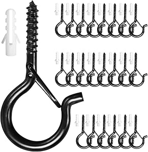 ZK Home 22 Pack Q-Hanger Lights Hanger Hooks Screw Hooks Wall Cabinet Ceiling Hooks for Hanging Outdoor Wire, Fairy Lights, Light House Garage New Year Party Christmas Led Fairy Lights Clips