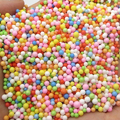 2-4mm(0.08-0.15 Inch) Mini Styrofoam Foam Balls Decorative Slime Ball DIY Wedding Party School Home Decoration Approx 24000Pcs (Mixed color 2)