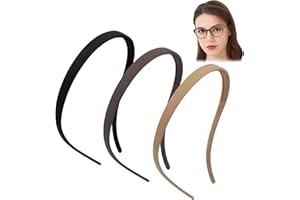 TOBATOBA Flex No Pressure Headbands for Glasses Wearers, Sunglasses Headband No Headache Comfortable Headbands Non Slip, Matte Plastic Hairbands with Teeth, Hair Accessories for Women Girls