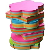 Funny live 6 Pads Creative Sticky Notes 3x3 Self-Stick Notes for Home, Office,100 Sheets/Pad, 'Butterflie', 'Clothe', 'Heart', 'Leaves', 'Apple', 'Strawberry', 'Bear', 'Plum Flower',etc. Shapes Random