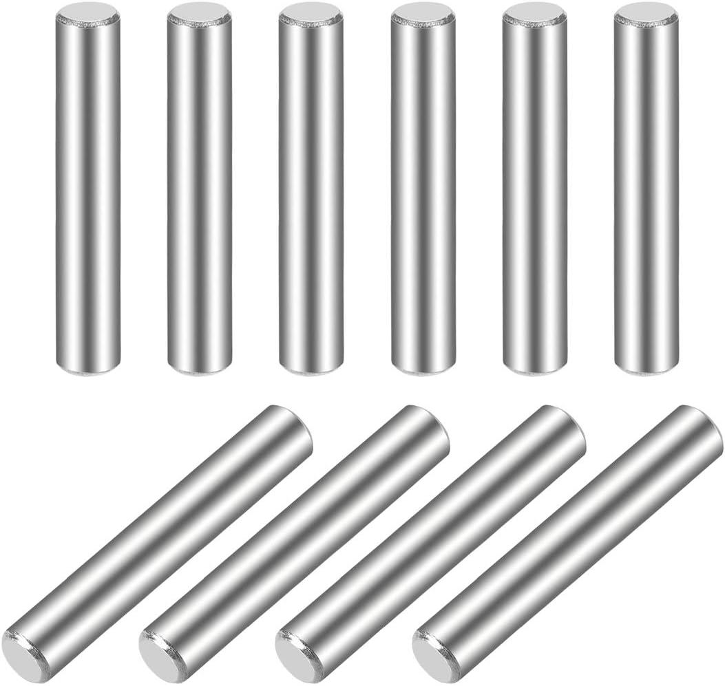 sourcing map 4 x 30mm(Approx 5/32") Dowel Pin 304 Stainless Steel Wood Bunk Bed Dowel Pins Shelf Pegs Support Shelves 10Pcs