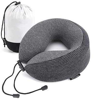 Giiyoon Travel Pillow Upgraded Bamboo Charcoal Memory Foam Pillow