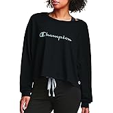 Champion Womens Champion Women's Sleep Cropped Tee, Script Logo
