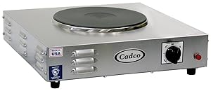 Cadco LKR-220 Countertop Heavy Duty Cast Iron 220-Volt Hot Plate
