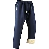 Gihuo Men's Fleece Sweatpants Sherpa Lined Athletic Winter Warm Sweatpants