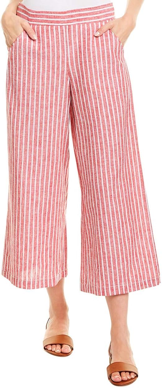 striped cropped pants