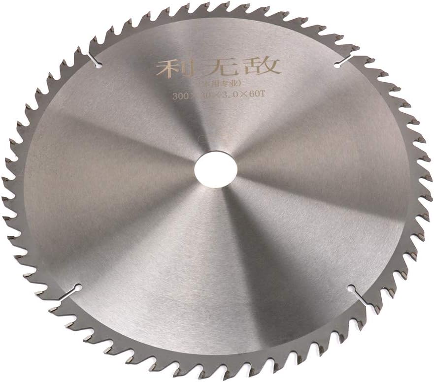 Join Ware 12 Inch 60 Teeth Carbide Circular Saw Blade Cutting Disc For Woodworking With 1-1/8" Arbor