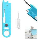 5-in-1 Sewing Needle Threader Tool,Quick Threading Device&amp;Removal Thread | Multi-Function Sewing Tool for Sewing Machine with Seam Ripper,Needle Threader,Magnifying Glass,Magnetic Back&amp;Built-in Ruler
