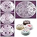 Birthday Cake Soup Mold Cupcake Birthday Cake Mold 4 PCS 4 Styles Flower Heart Spray Stencils Birthday Cake Mold Decorating Bakery Tools DIY Happy Birthday Cake Mold by Generic