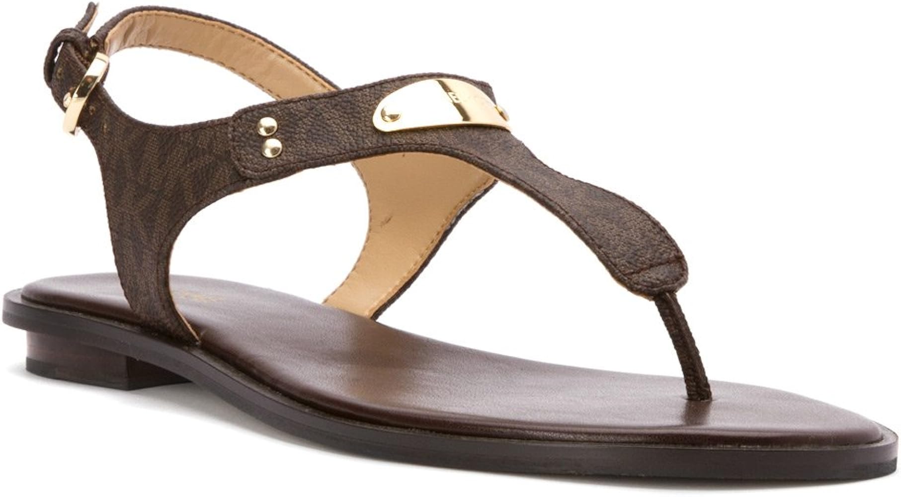 mk plate thong sandals