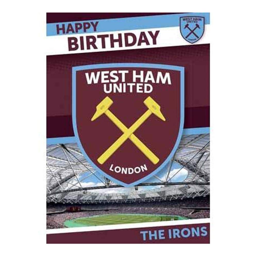 West Ham Utd Sound Greeting Card,blue