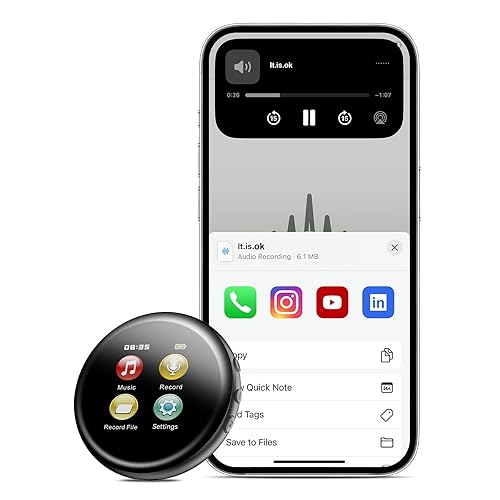 64G Digital Voice Activated Recorder with Screen for Visualize