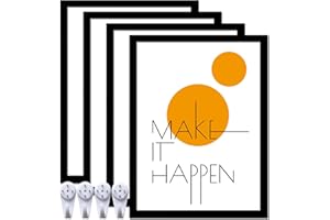 ijuerybai 18x24 Picture Frame Set of 4, Black 18 x 24 Frame High Transparent Wall Gallery Poster Canvas Photo Frames for 18 by 24 inches