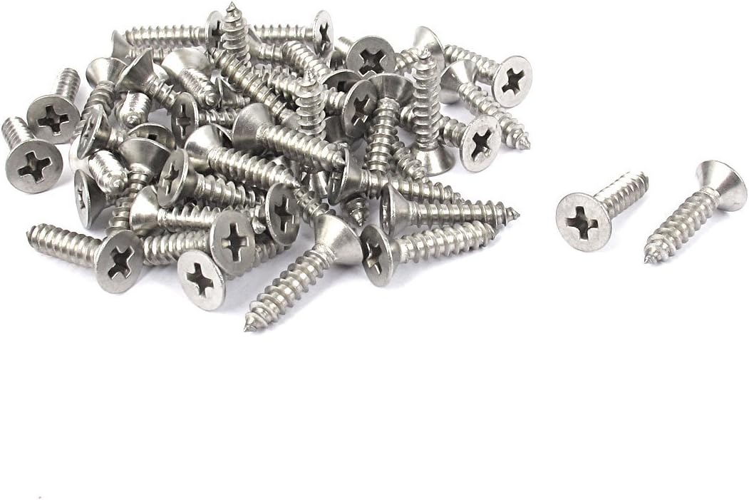 uxcell M3.5 x 16mm Cross Head Countersunk Self Tapping