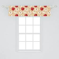 Ambesonne Fruits Window Valance, Fresh Fruit Slices