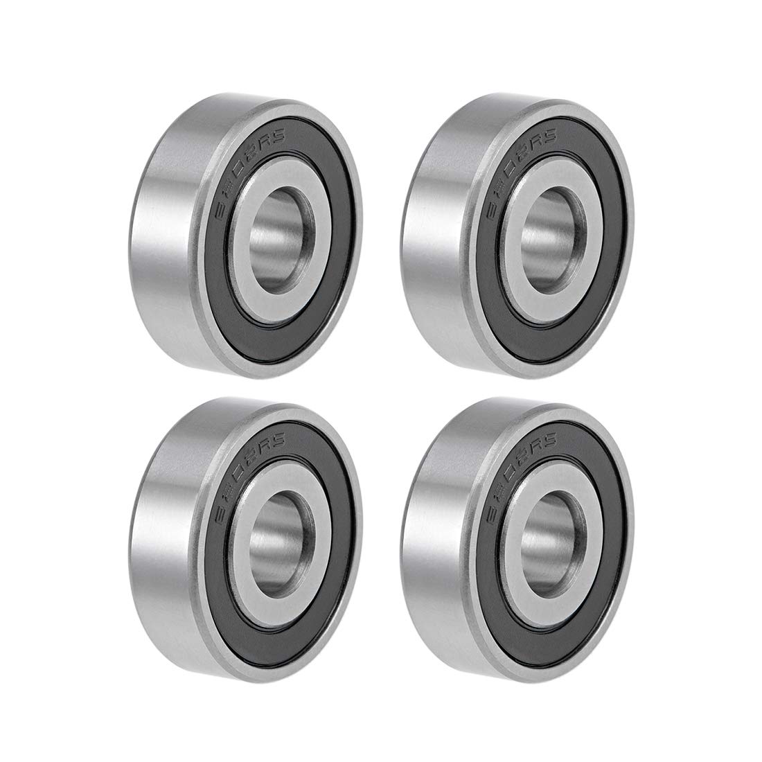 sourcing map 6202-16-2RS Deep Groove Ball Bearings 16mm Inner Dia 35mm OD 11mm Bore Double Sealed Chrome Steel Z2 4pcs