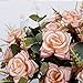 YILIYAJIA Artificial Flowers in Vase,Table Centerpieces Decor,Silk Rose Flower Arrangements Fake Faux Flowers Bouquets with Vase Ceramics for Dinning Room Living Room Kitchen (Pink)