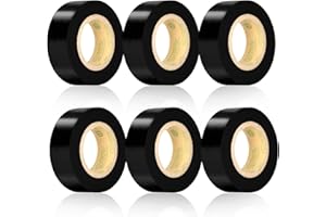 KIWIHUB Electrical Tape Black, UL Approved, Industrial Grade Electrical Tape, Multipurpose Electric Tape for Wrapping Wiring Harness, Electric Insulating, 0.7in X 33ft (6 Pack)