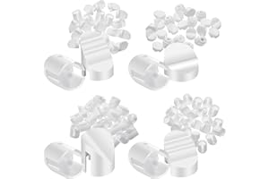 Newtay 100 Pcs Entry Door Plugs 1/4 x 5/16 and 3/8 x 5/16 Diameter Door Frame, Variety Pack White Screw Hole Plugs