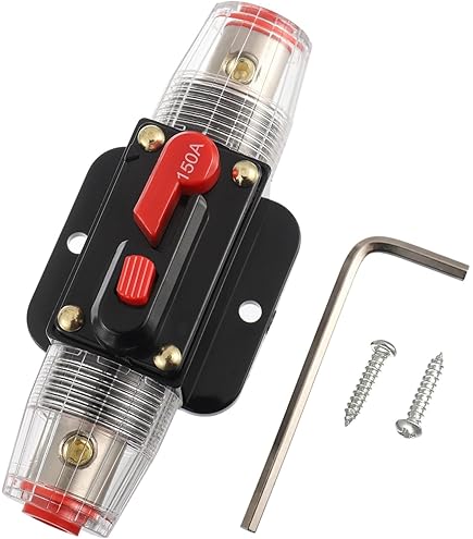 OIIKI 4-8 Gauge AWG In-line AGU Fuse Holder With 2 PCS 60A