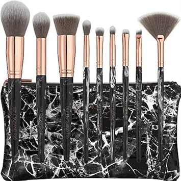 Lily England Set de Brochas de Maquillaje de Mármol con ...