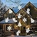 Christmas Light Projector, Indoor Outdoor Halloween Rotating Night Light Projector Snowflake Spotlight, 10 Slides White Dynamic Lighting Landscape Led Projector Light Show Party, Holiday Decoration