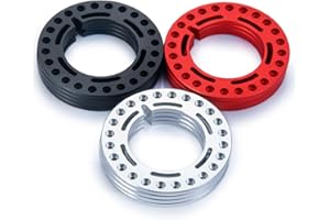 RCLIONS 4pcs Aluminum 1.9inch RC Beadlock Wheel Rim Replacement Ring for 1/10 RC Crawler Car 1.9" Wheels/Rims (Silver)