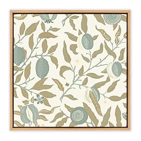 SIGNWIN Framed Canvas Wall Art Leaves Pattern Canvas...