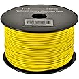 The Wires Zone 18 Gauge AWG 500' Feet ft Stranded Primary Remote Wire Cable (Yellow)