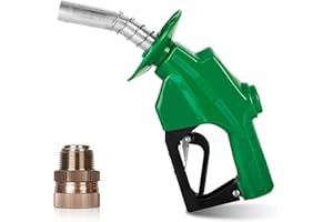 BREARO 1" Inch NPT Automatic Fuel Nozzle Auto Shut-Off with Swivel Joint, Splash Guard, 3 Gear Padlock Gas Pump Nozzle (22-30GPM) Working Pressure 15-25 PSI Used For Diesel, Petrol